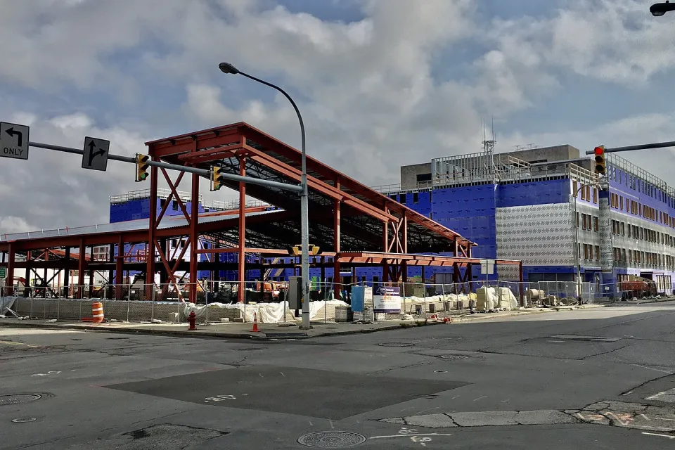 201 Ellicott Street under construction in September 2020.